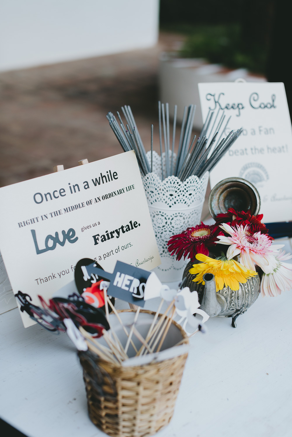 A colourful Humanist garden ceremony with a symbolic sand ritual ...